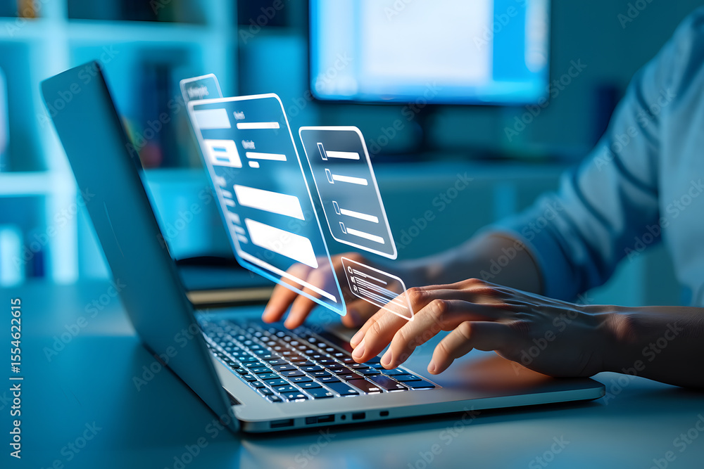 夜間　パソコン作業　問い合わせ対応